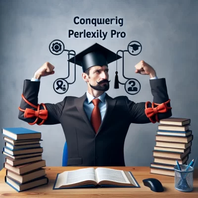 Người dùng hào hứng với Perplexity Pro trên máy tính, giới thiệu giao diện ứng dụng.